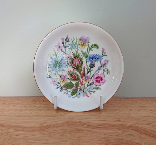 Coaster Wild Tudor Fine Bone China Porcelain Made in England Wild Tudor Pattern Collectable Vintage Plate