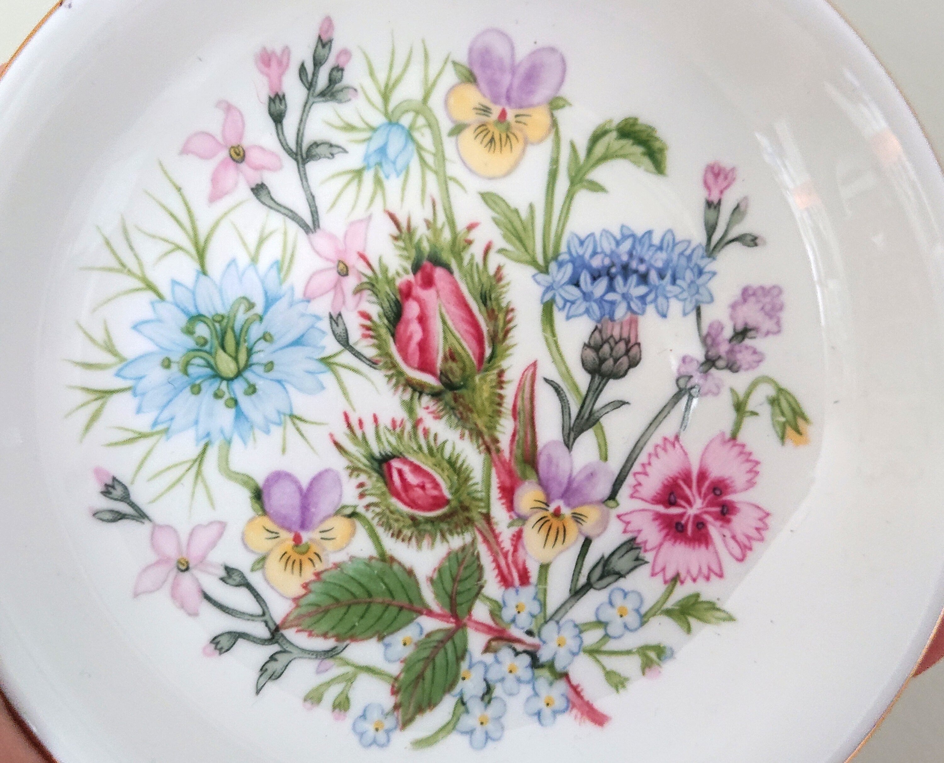 Coaster Wild Tudor Fine Bone China Porcelain Made in England Wild Tudor Pattern Collectable Vintage Plate