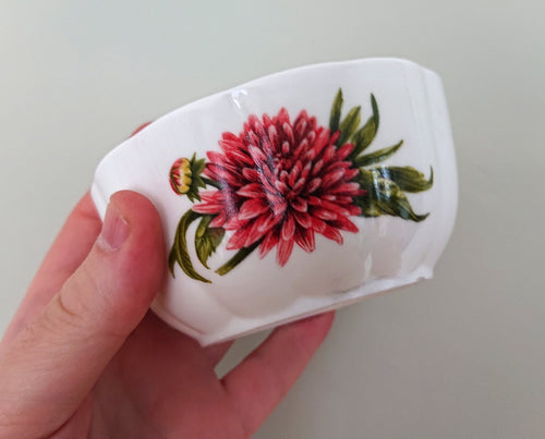 Aynsley Var-i-ete Bowl Chelsea Flowers Fine Bone China Porcelain Made in England Chelsea Flowers Pattern Collectable  Vintage sandwich tray