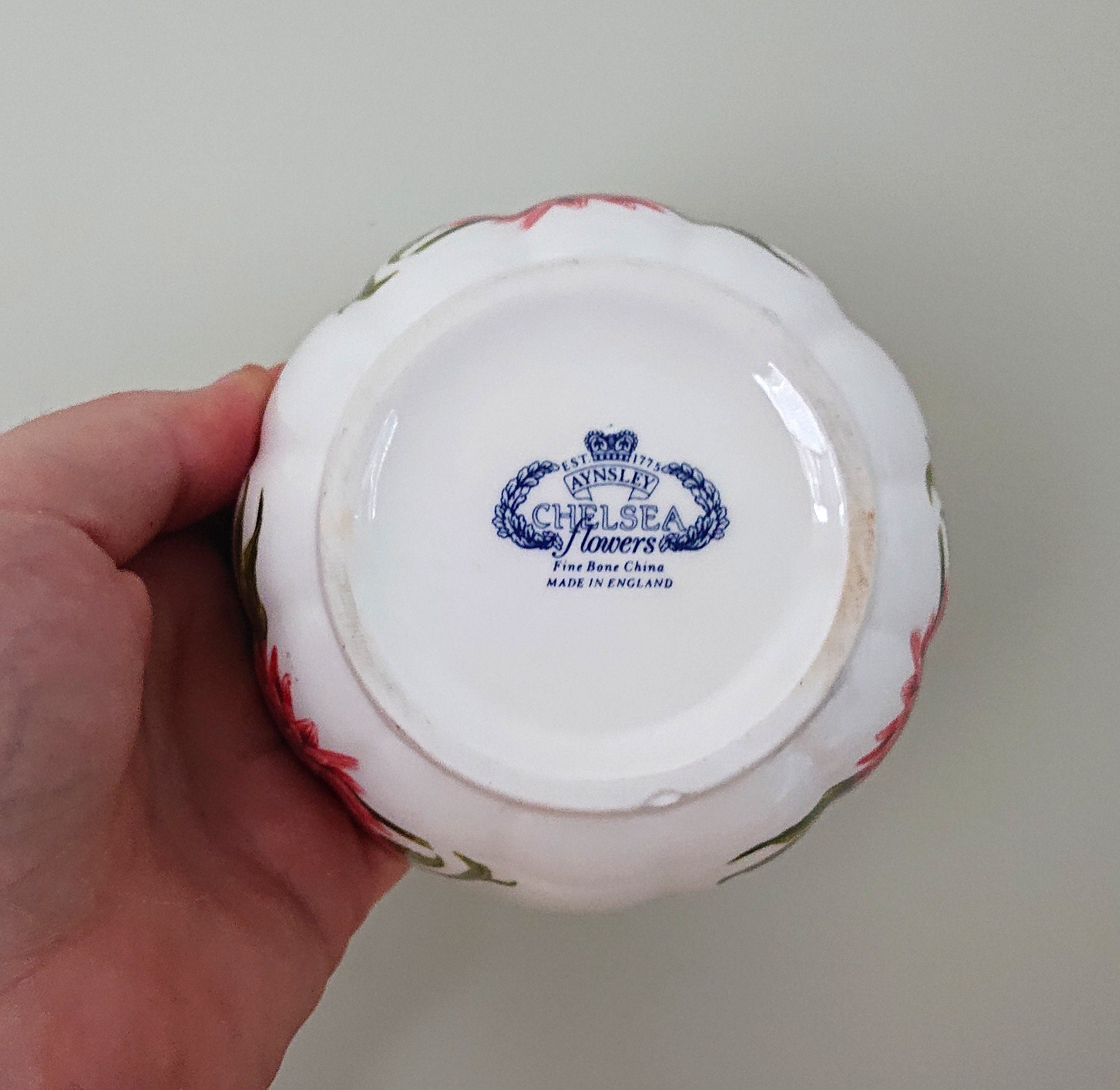 Aynsley Var-i-ete Bowl Chelsea Flowers Fine Bone China Porcelain Made in England Chelsea Flowers Pattern Collectable  Vintage sandwich tray