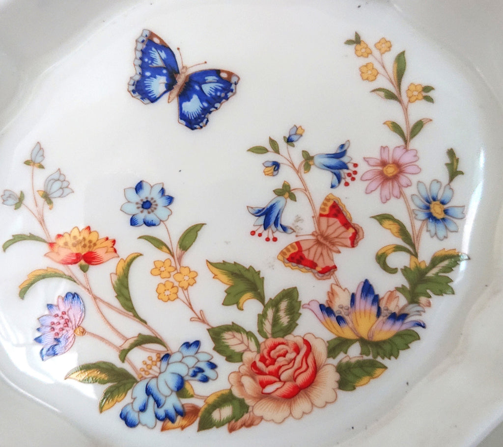 Chatsworth Tray Cottage Garden Aynsley Fine Bone China Porcelain Made in England Cottage Garden Pattern Collectable  Vintage sandwich tray