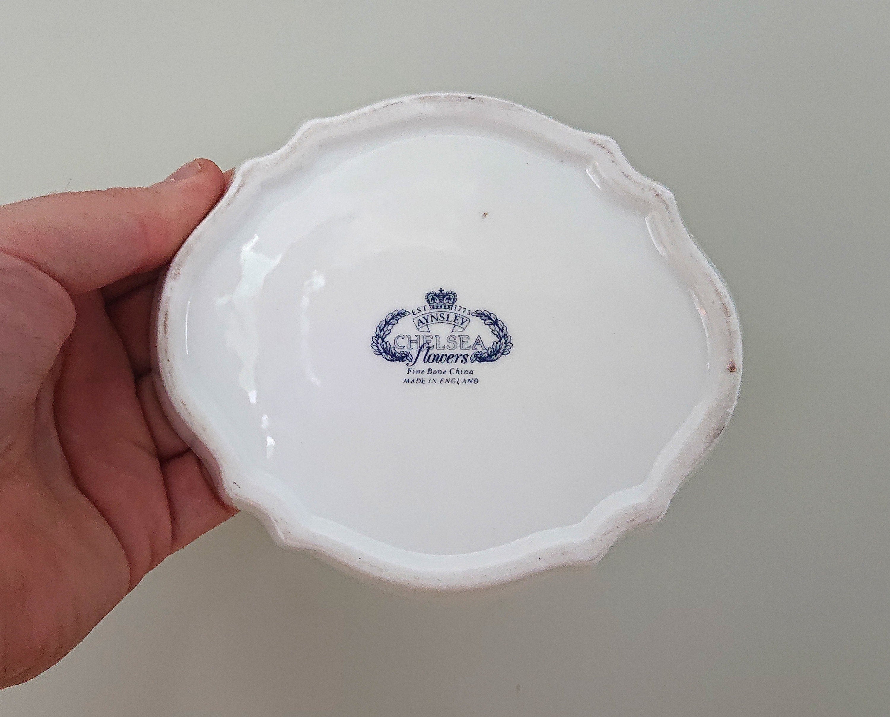 Silver Tray Chelsea Flowers Fine Bone China Porcelain Made in England Chelsea Flowers Pattern Collectable  Vintage sandwich tray