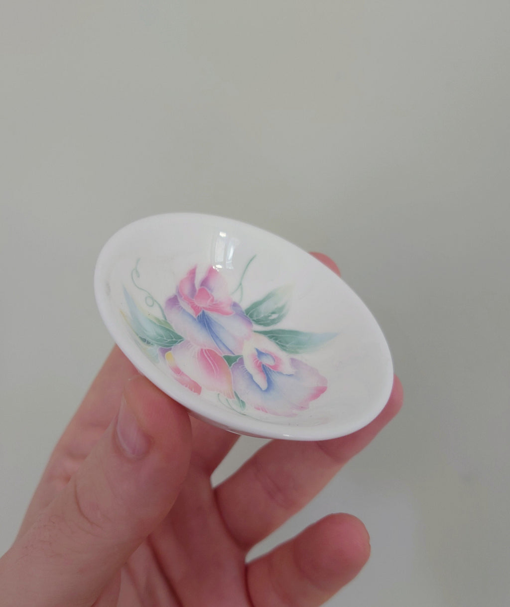 Aynsley - Little Sweetheart - Coaster Miniature Fine Bone China Porcelain Made in England Little Sweetheart  Pattern Collectable Vintage