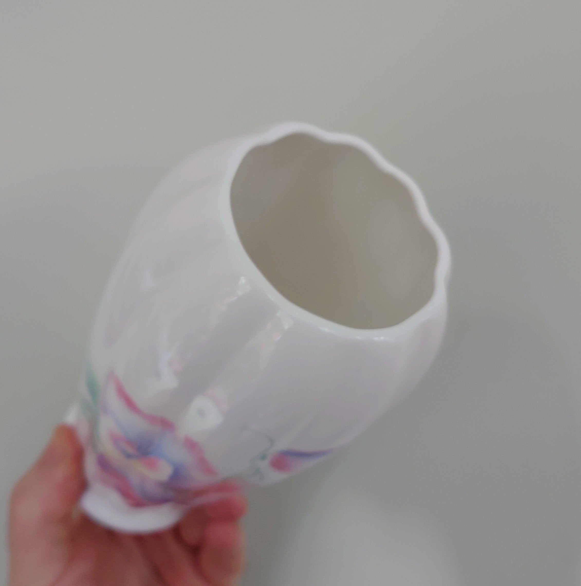 Little Sweetheart Aynsley Deco Vase Vase Porcelain Made in England Little Sweetheart Pattern Collectable Vintage