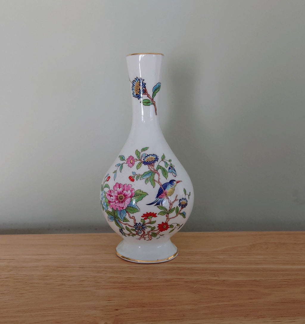 Aynsley Globe Vase Pembroke (Gold Trim) Pembroke Fine Bone China Porcelain Made in England Pembroke Pattern Collectable Vintage
