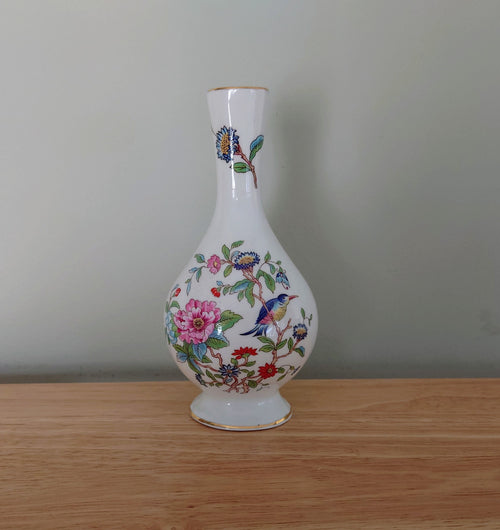 Aynsley Globe Vase Pembroke (Gold Trim) Pembroke Fine Bone China Porcelain Made in England Pembroke Pattern Collectable Vintage