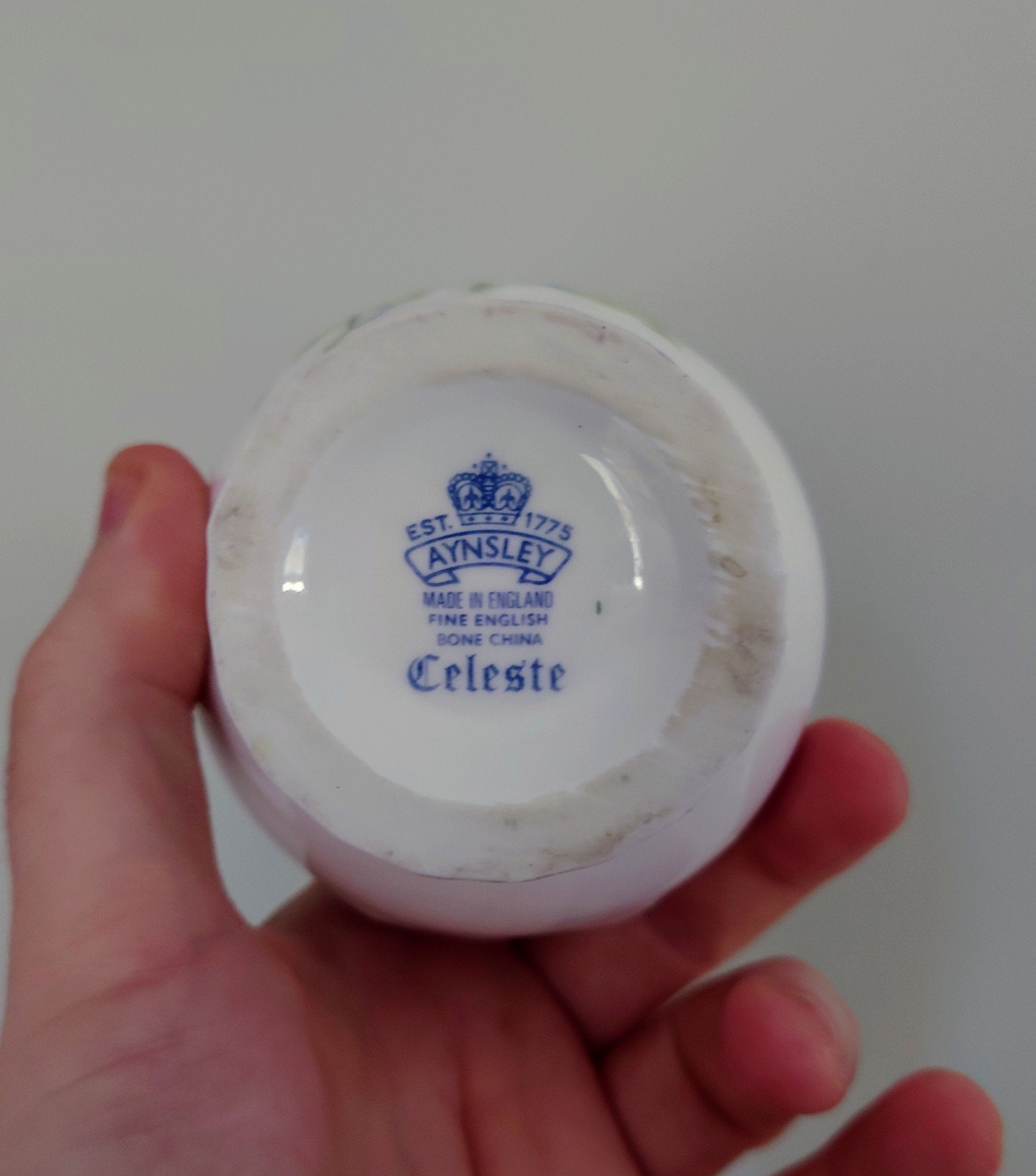 Vintage Aynsley Bud Vase Celeste Pattern Porcelain Made in England Collectable Vintage