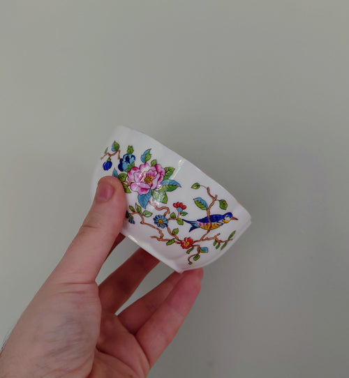 Aynsley Bowl Pembroke (Gold Trim) 4"All Purpose (Cereal) Bowl Fine Bone China Porcelain Made in England Pembroke Pattern Collectable Vintage