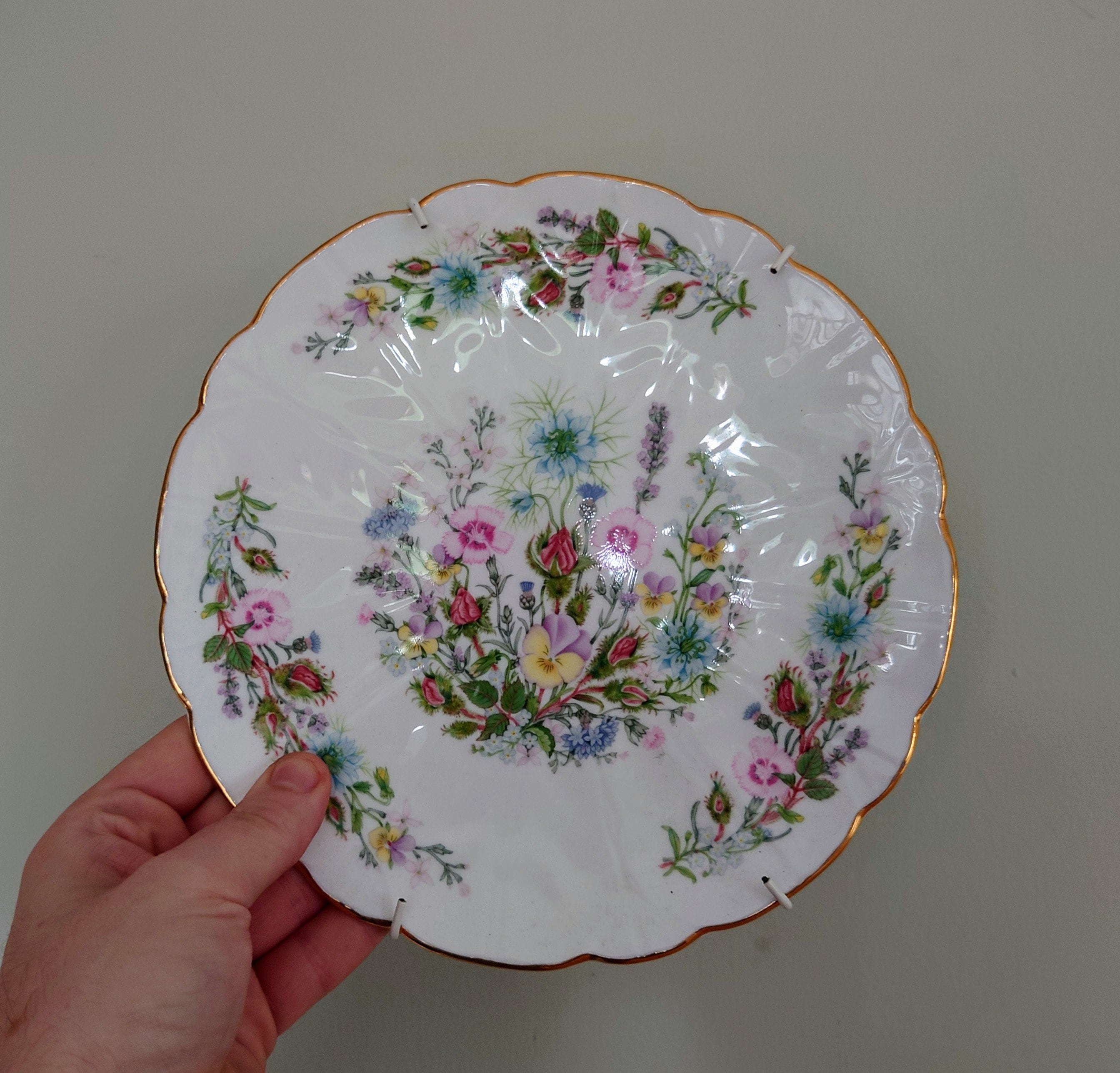 Cookie Plate Wild Tudor Fine Bone China Porcelain Made in England Wild Tudor Pattern Collectable Vintage Plate