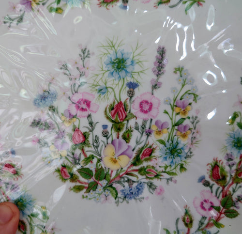 Cookie Plate Wild Tudor Fine Bone China Porcelain Made in England Wild Tudor Pattern Collectable Vintage Plate