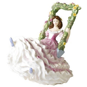 Royal Doulton Blossomtime HN5096  Petite  Royal Doulton Classic Pretty Lady Figurine by Valerie Annand Porcelain Figurine