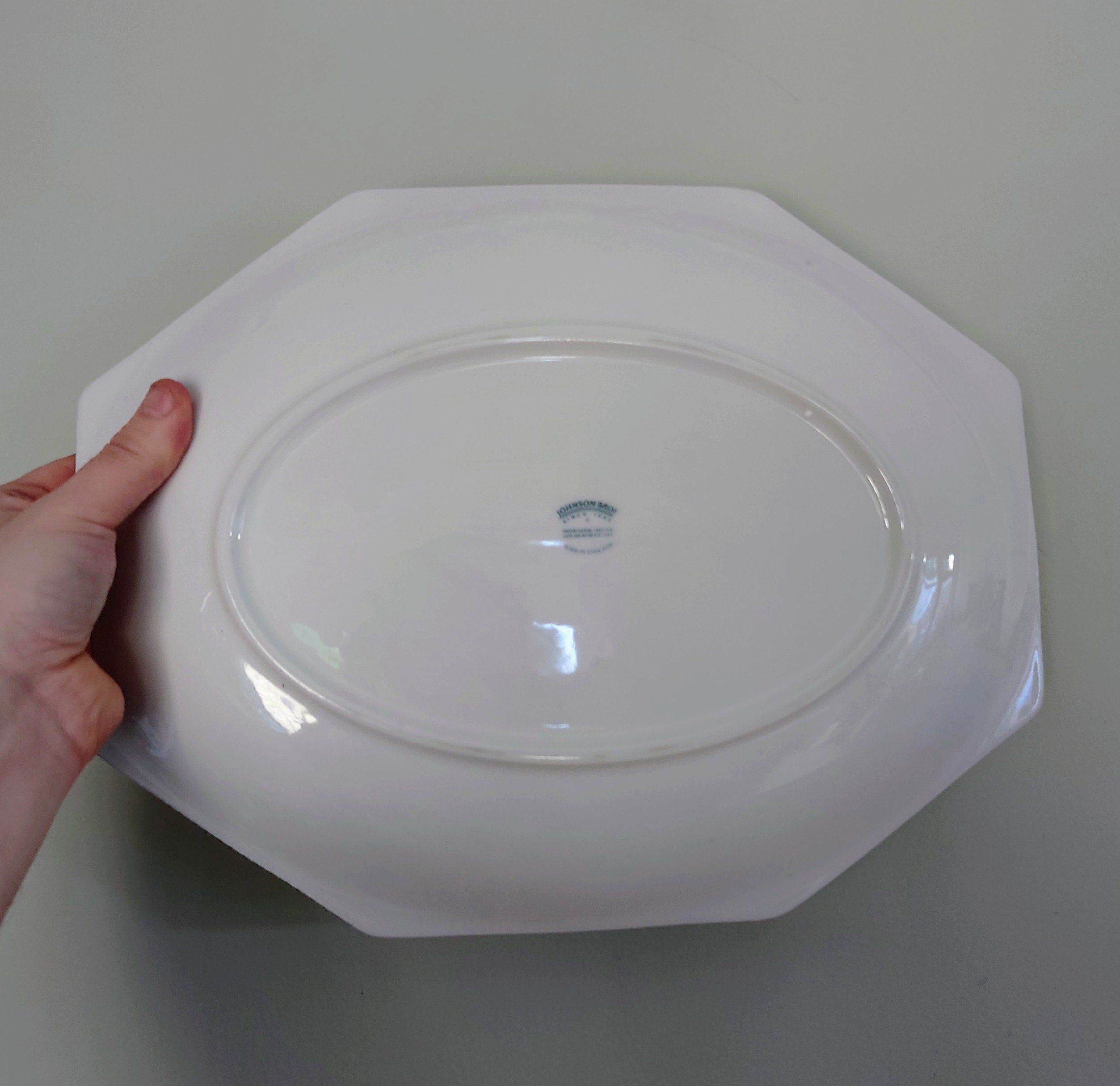 Vintage Dove Meat Plate Earthenware Ceramic Johnson Brothers Meat Plate Blue Dove Decoration Ceramic Tray/Dish Vintage Meat  Tray Large