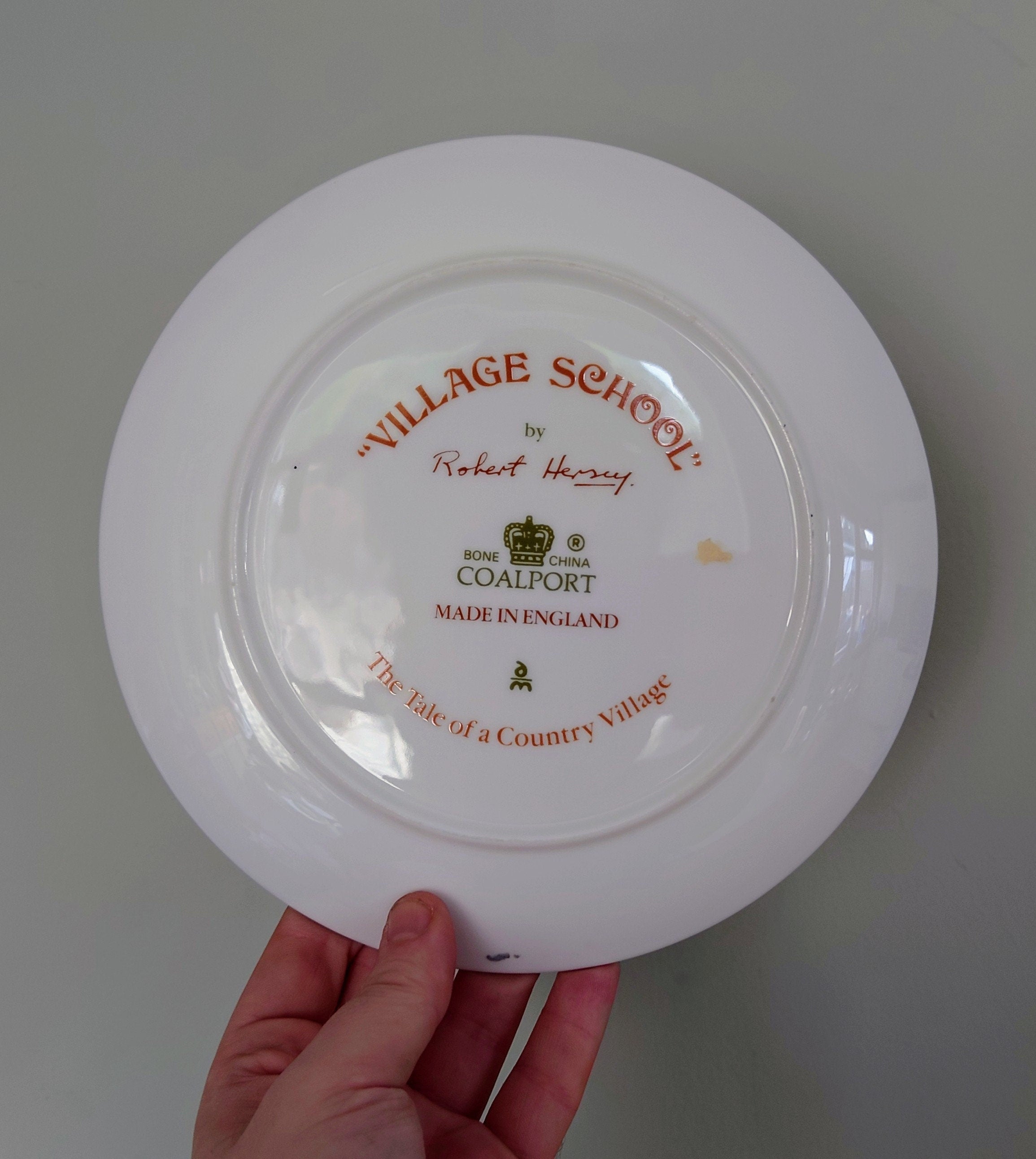 Vintage Wall Plate 'The Tale of Country Village Scene' Ceramic Plate Fine Bone China Porcelain Coalport Fine Porcelain Decorative Plate