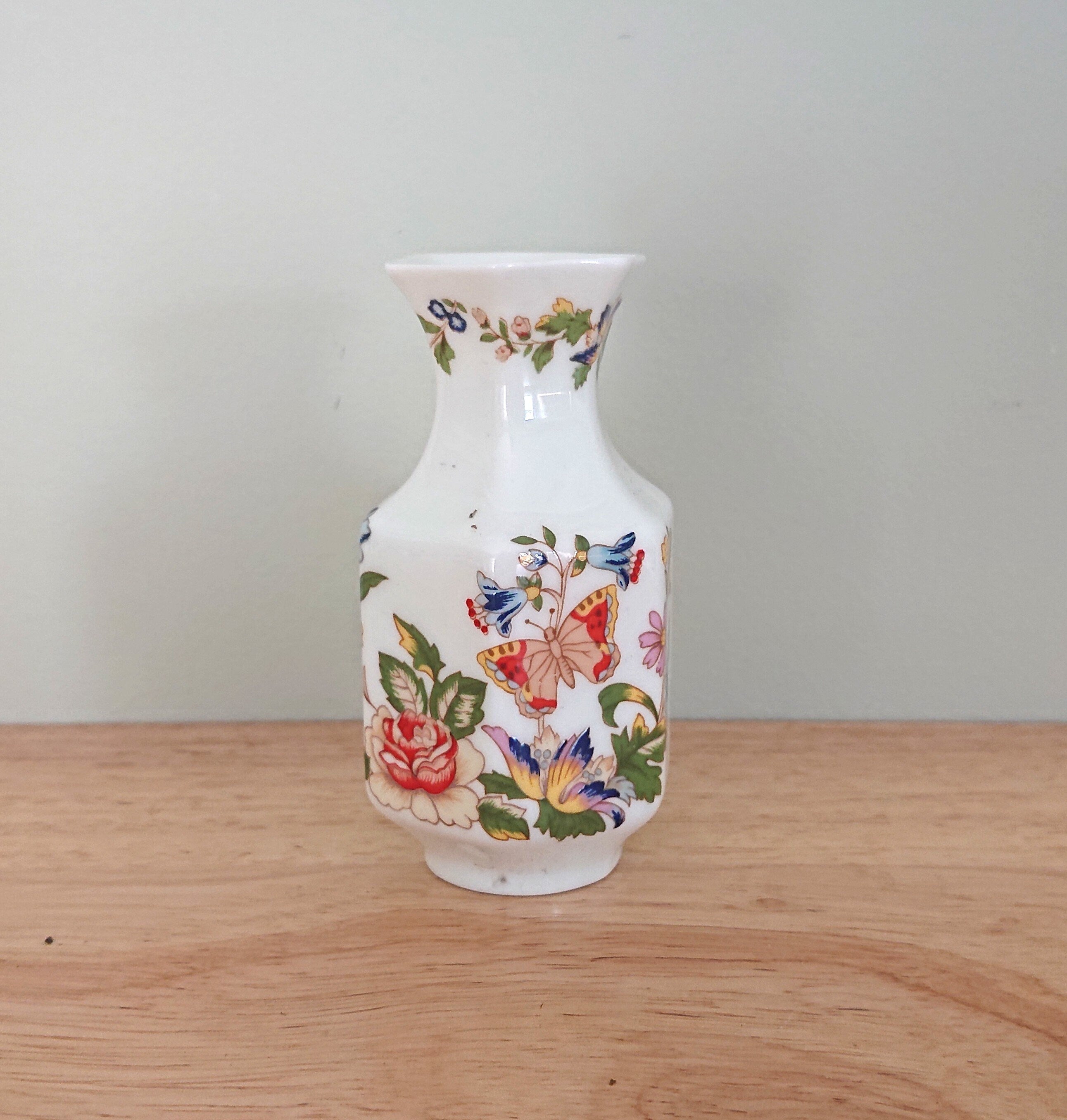 Mini Bud Vase Cottage Garden Aynsley Fine Bone China Porcelain Made in England Cottage Garden Pattern Collectable Gift Vintage