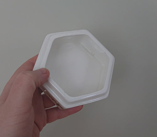 Hexagonal Box and Lid Cottage Garden Aynsley Jewellery Fine Bone China Porcelain Made in England Cottage Garden Pattern Collectable Vintage
