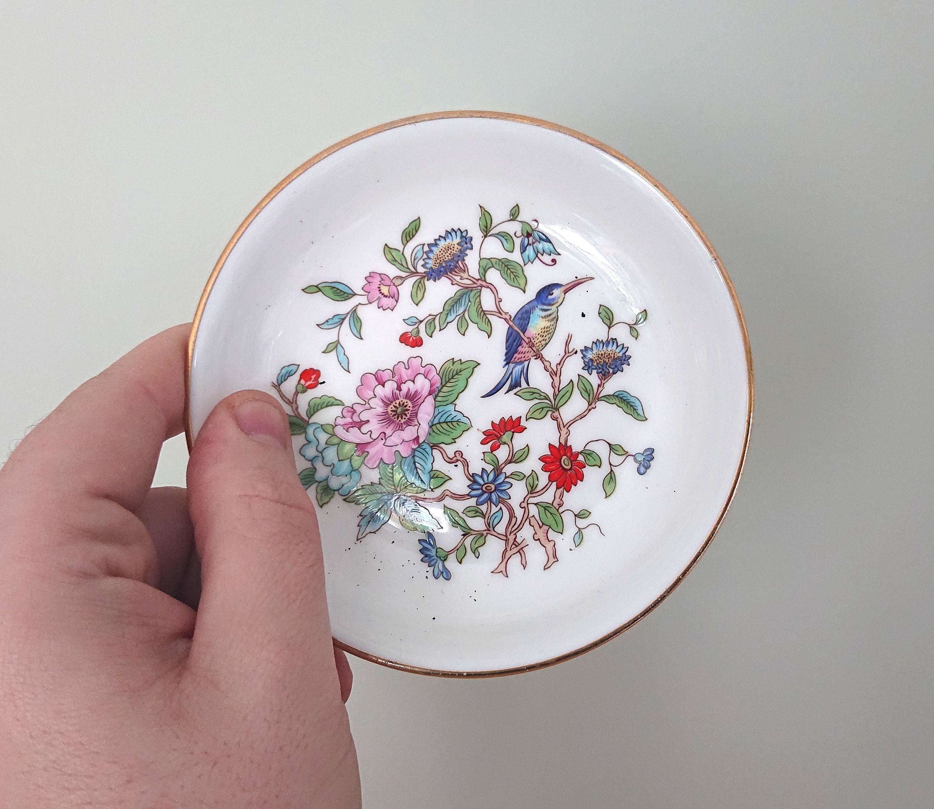 Aynsley  Round Sweet Meat Dish Pembroke (Gold Trim) Fine Bone China Porcelain Made in England Pembroke Pattern Collectable Gift Vintage