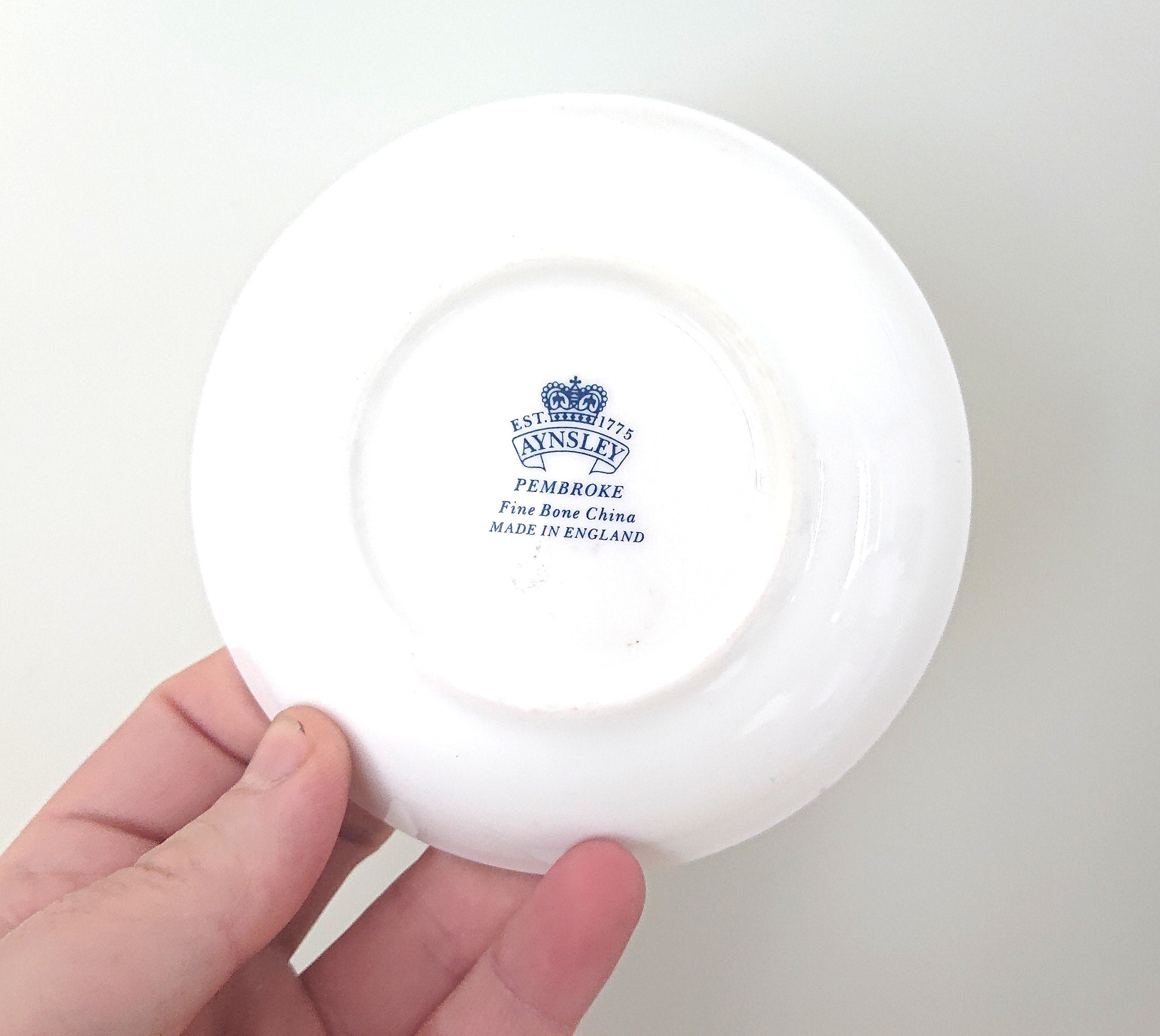 Aynsley  Round Sweet Meat Dish Pembroke (Gold Trim) Fine Bone China Porcelain Made in England Pembroke Pattern Collectable Gift Vintage