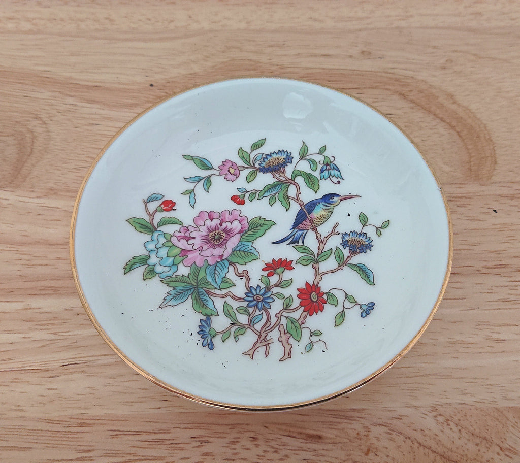 Aynsley  Round Sweet Meat Dish Pembroke (Gold Trim) Fine Bone China Porcelain Made in England Pembroke Pattern Collectable Gift Vintage