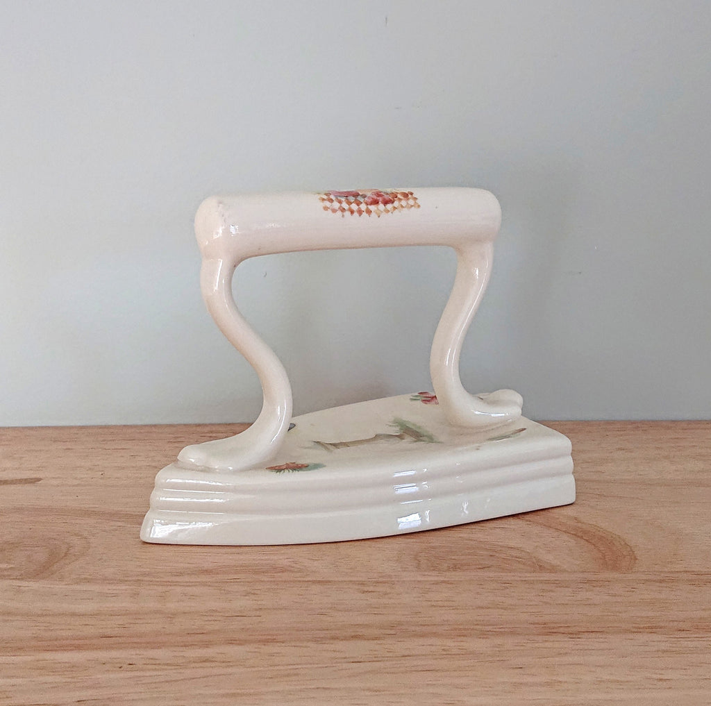 Aynsley Ceramic Flat Iron Edwardian Kitchen Garden Fine Bone China Porcelain Made in England Pattern Collectable Gift Vintage