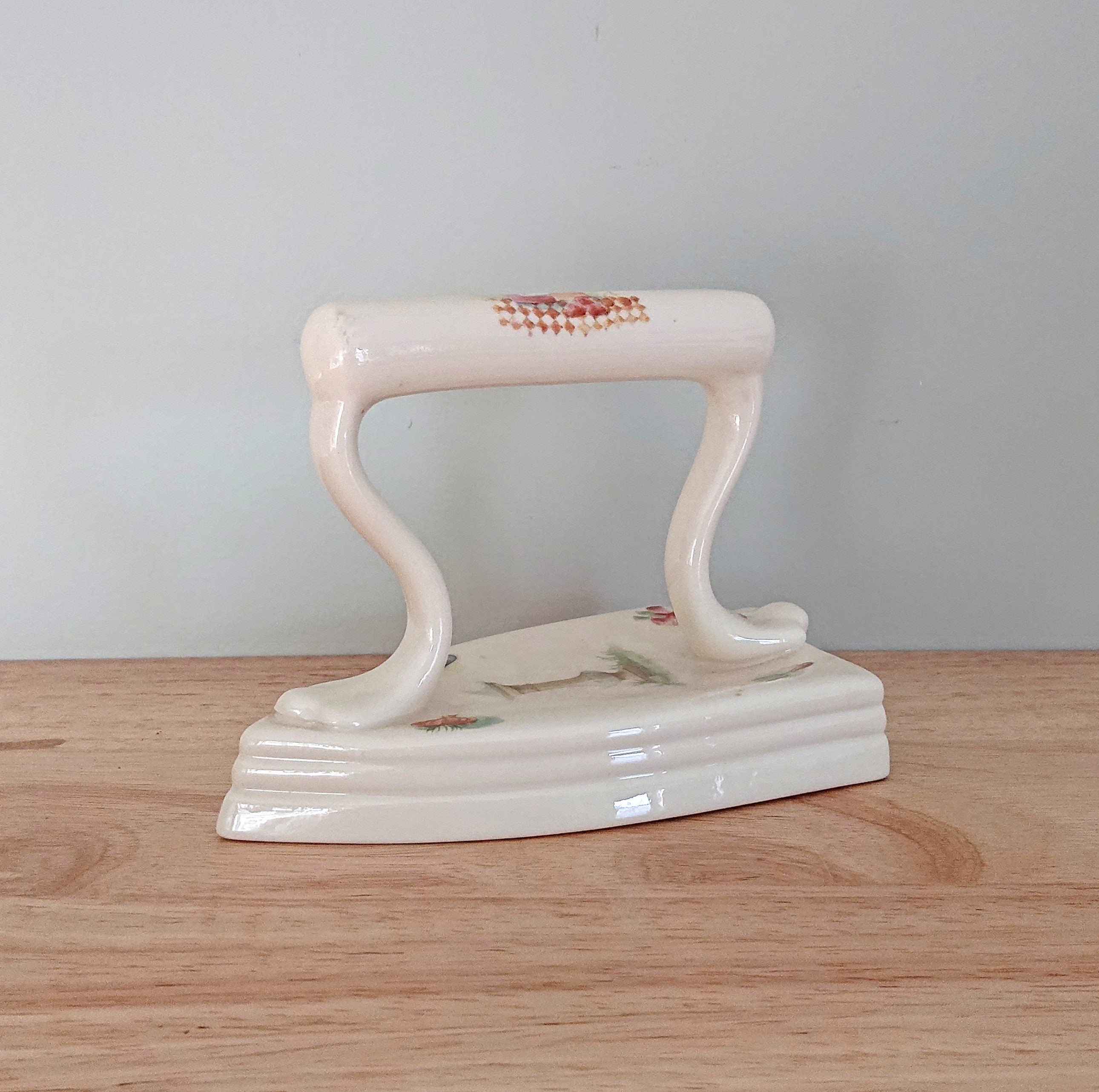 Aynsley Ceramic Flat Iron Edwardian Kitchen Garden Fine Bone China Porcelain Made in England Pattern Collectable Gift Vintage