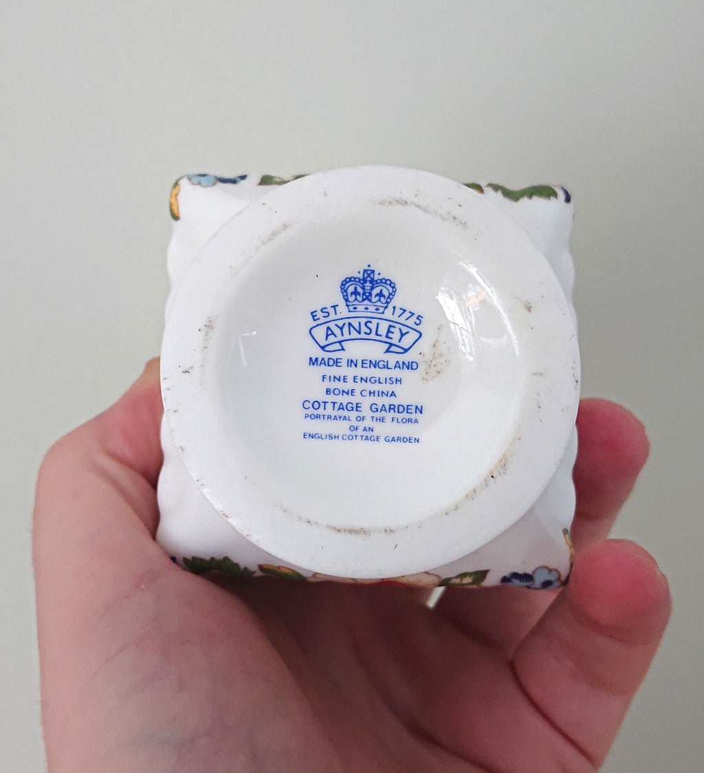 Bud Vase 6'' Cottage Garden Aynsley Fine Bone China Porcelain Made in England Cottage Garden Pattern Collectable Gift Vintage