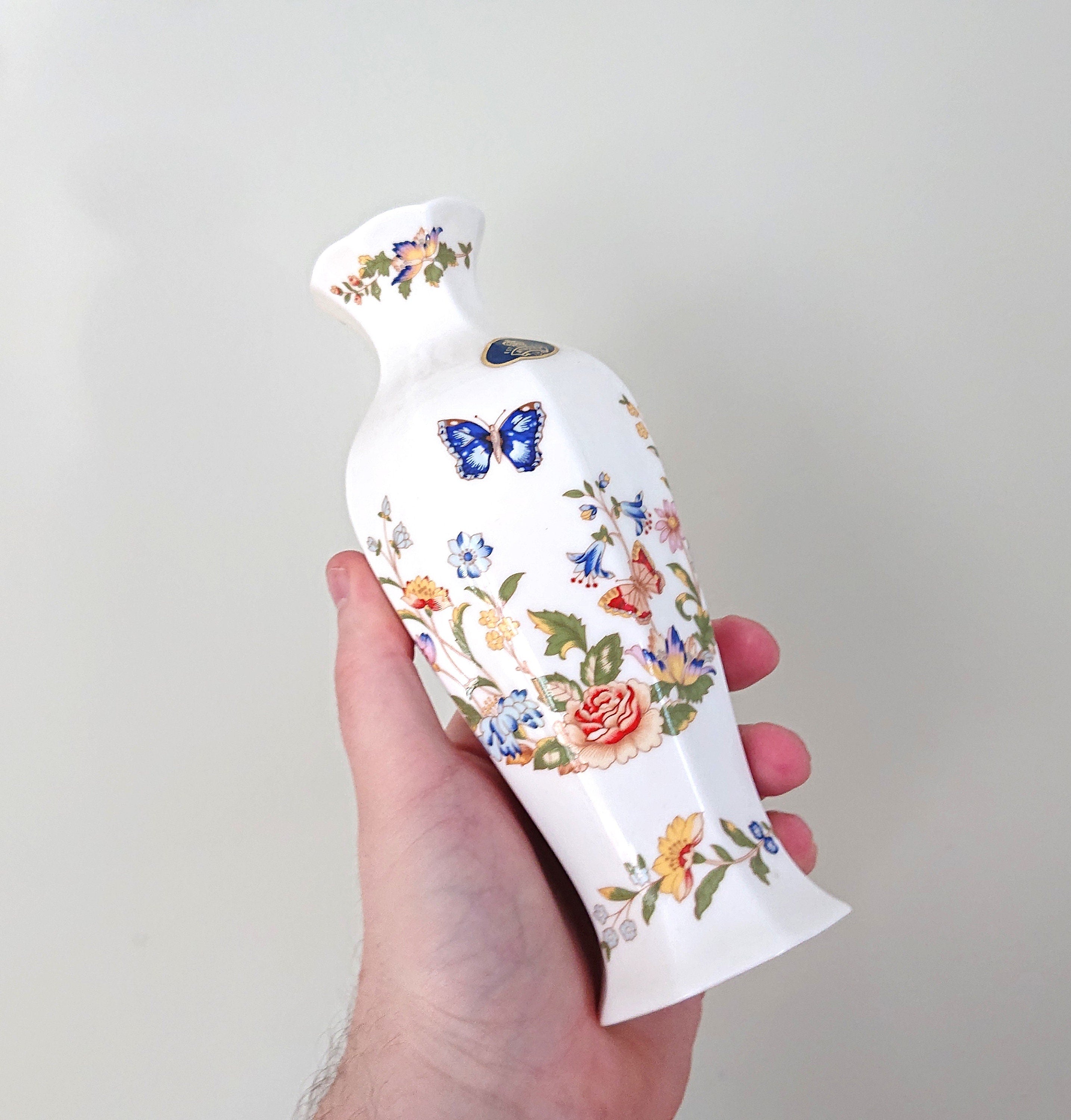 Chatsworth Vase Cottage Garden Aynsley Fine Bone China Porcelain Made in England Cottage Garden Pattern Collectable Gift Vintage