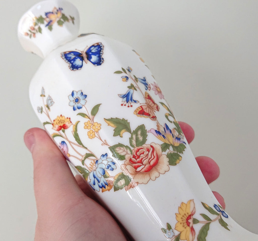 Chatsworth Vase Cottage Garden Aynsley Fine Bone China Porcelain Made in England Cottage Garden Pattern Collectable Gift Vintage