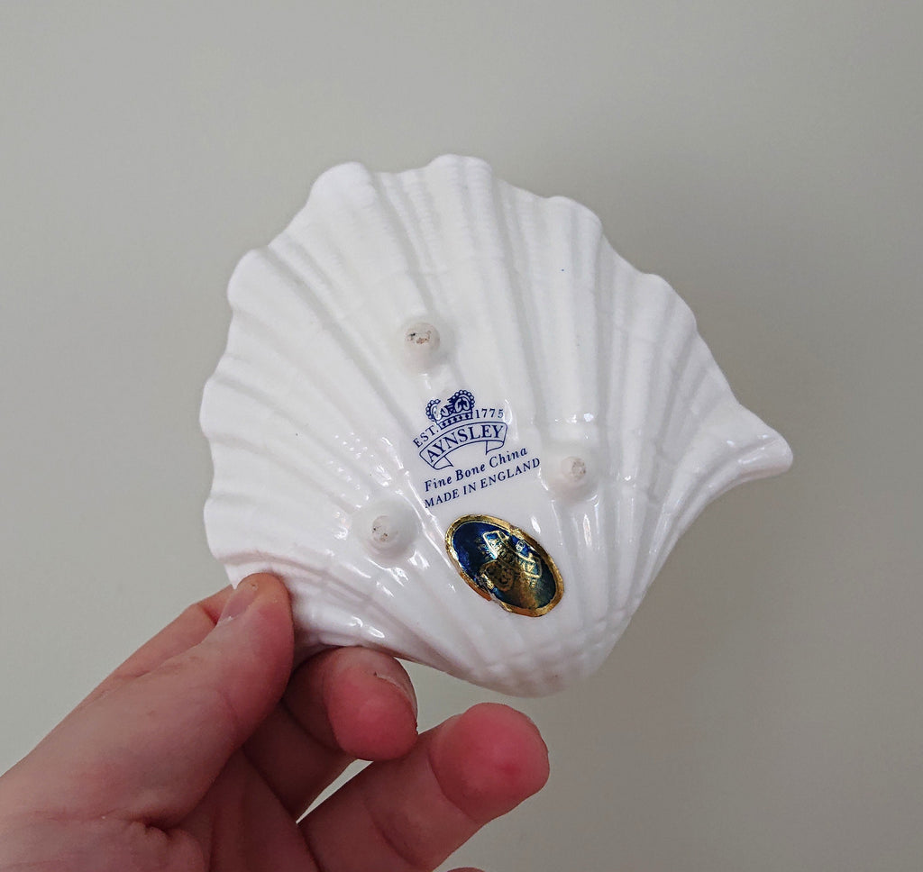 Shell Shaped Dish Cottage Garden Aynsley Fine Bone China Porcelain Made in England Cottage Garden Pattern Collectable Gift Vintage