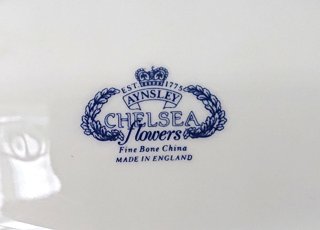 Dish-Fluted/Oval 8" Chelsea Flowers Fine Bone China Porcelain Made in England Chelsea Flowers Pattern Collectable  Vintage sandwich tray