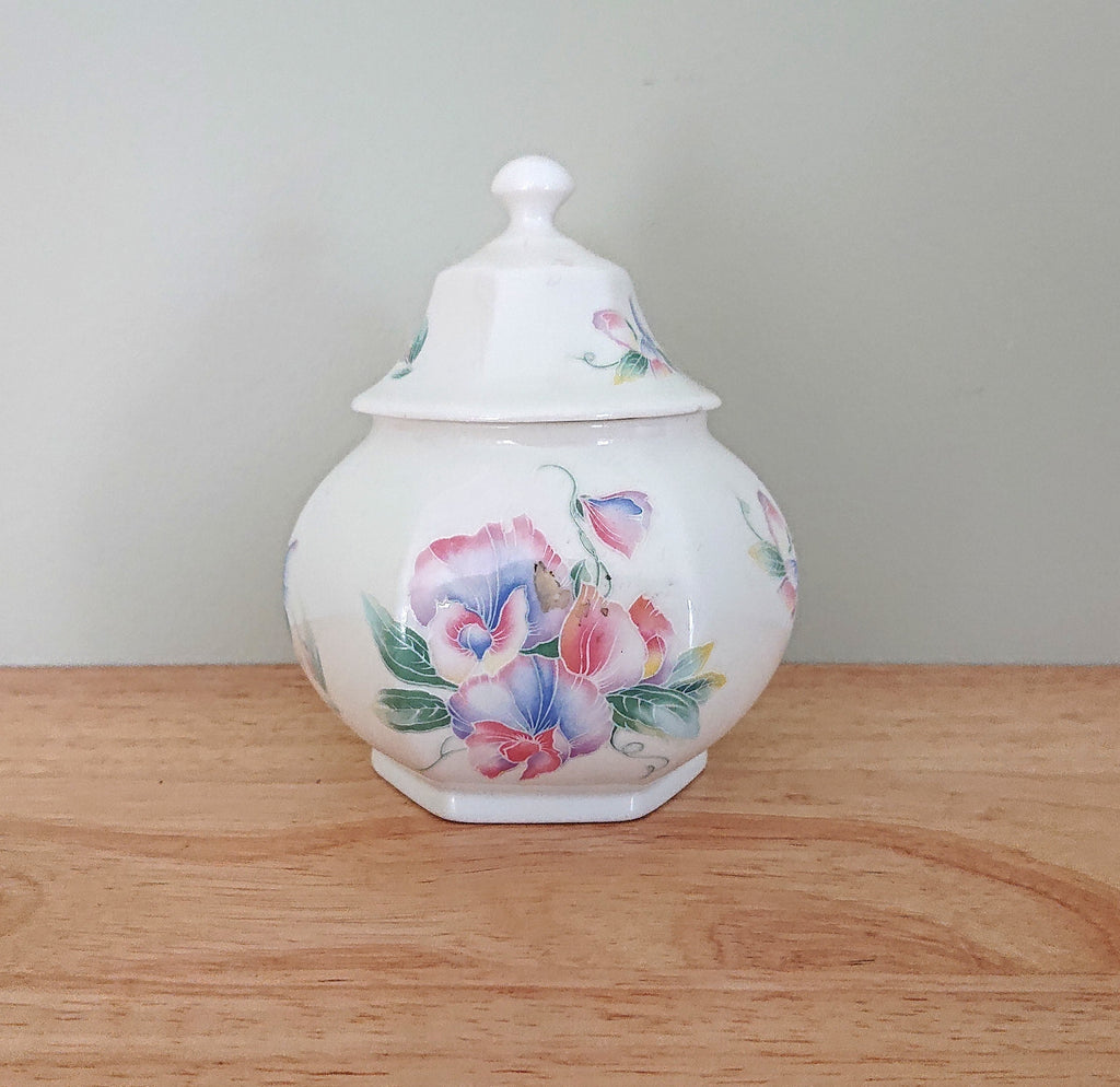 Little Sweetheart Candy Jar Fine Bone China Porcelain Made in England Little Sweetheart  Pattern Collectable Vintage
