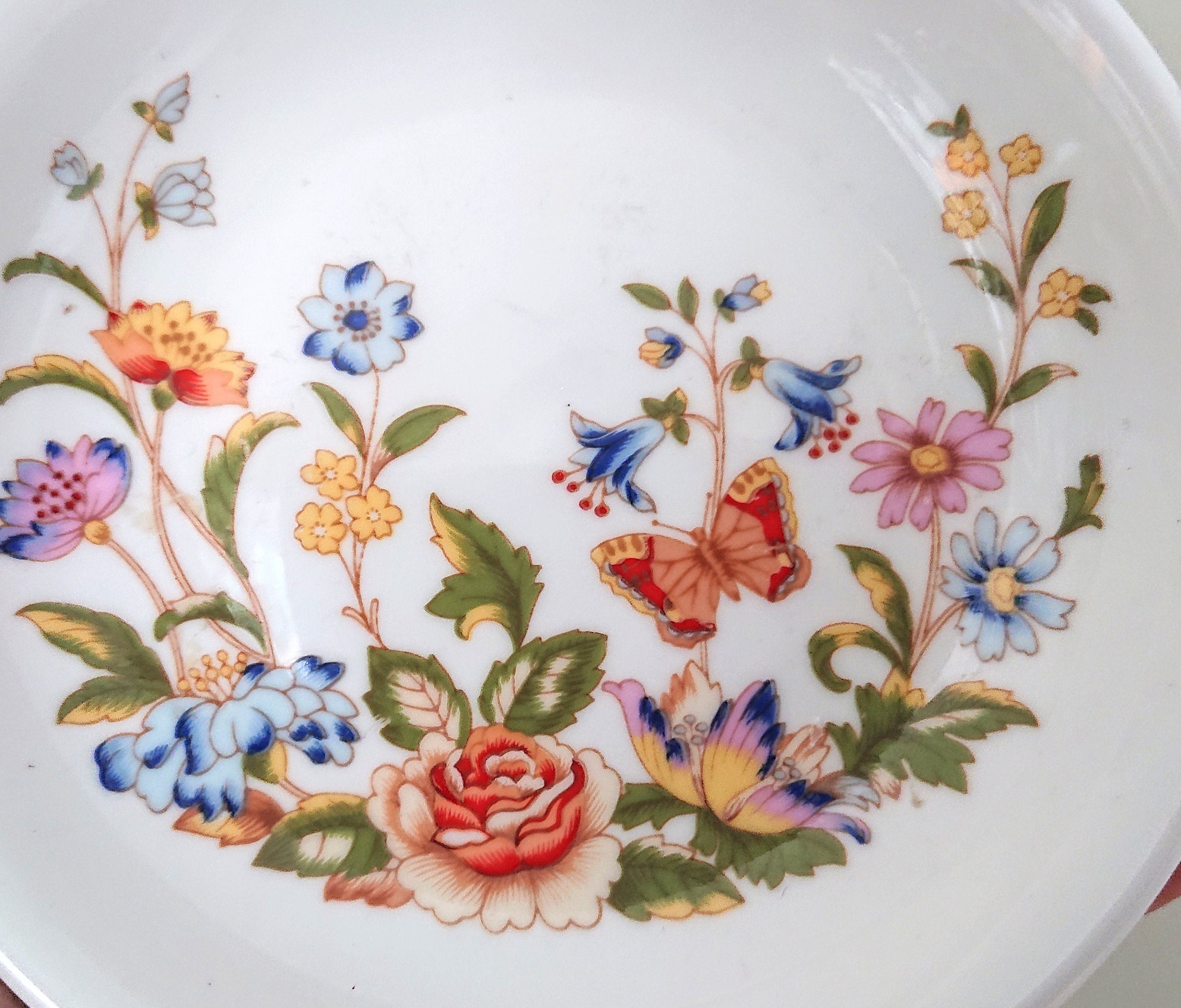 Aynsley - Cottage Garden - Coaster Fine Bone China Porcelain Made in England Cottage Garden  Pattern Collectable Vintage Plate