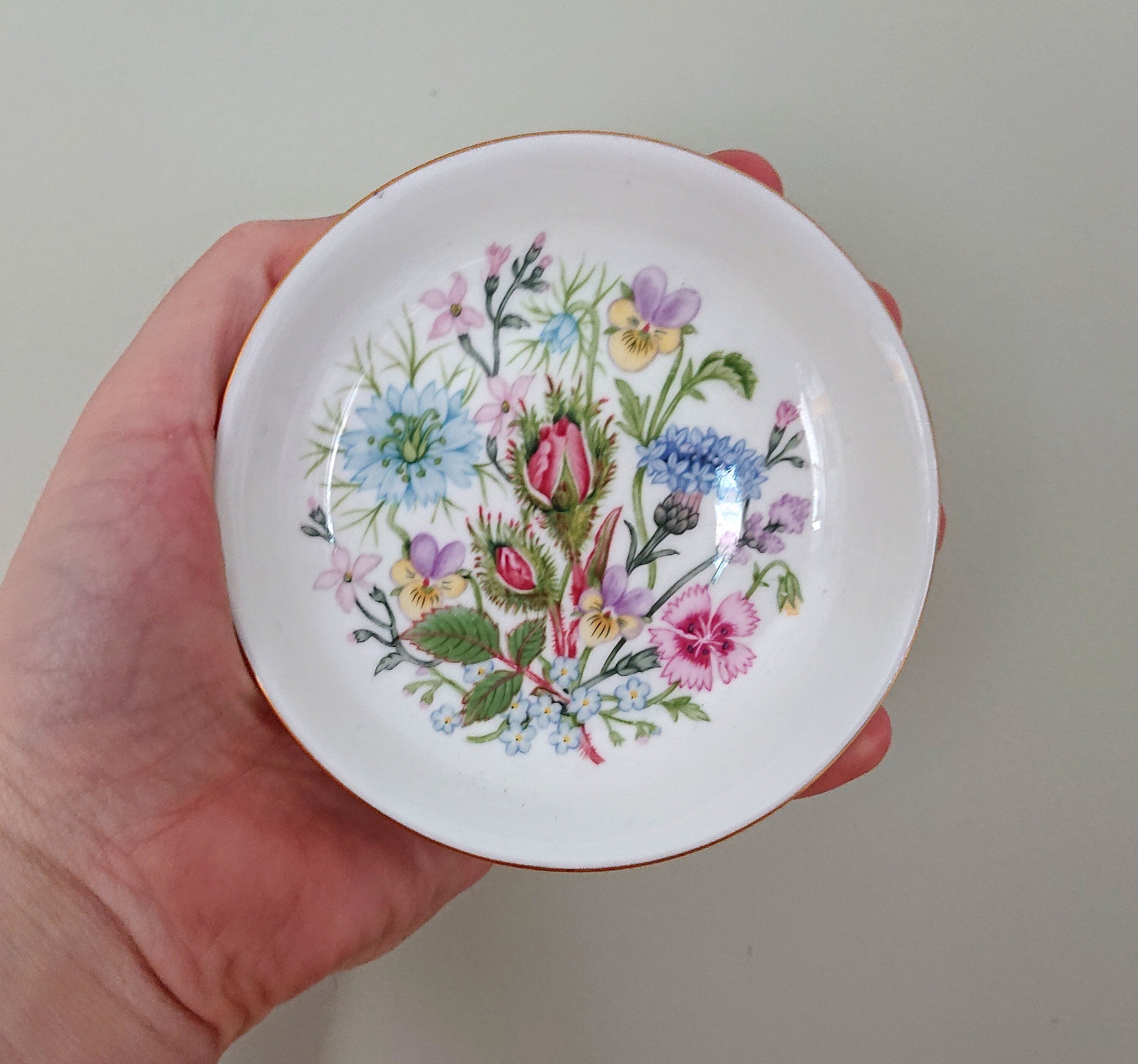 Coaster Wild Tudor Fine Bone China Porcelain Made in England Wild Tudor Pattern Collectable Vintage Plate