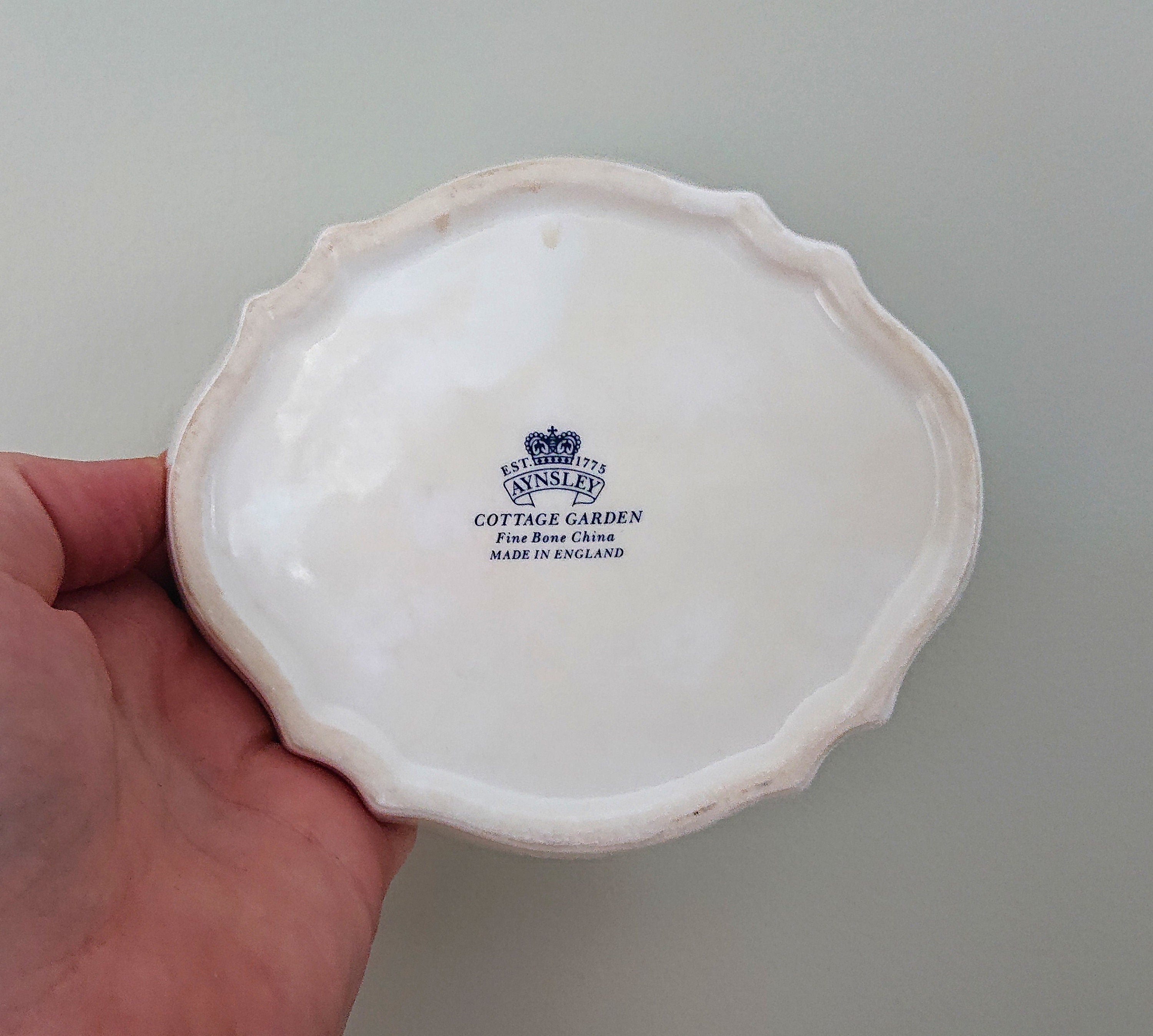 Chatsworth Tray Cottage Garden Aynsley Fine Bone China Porcelain Made in England Cottage Garden Pattern Collectable  Vintage sandwich tray