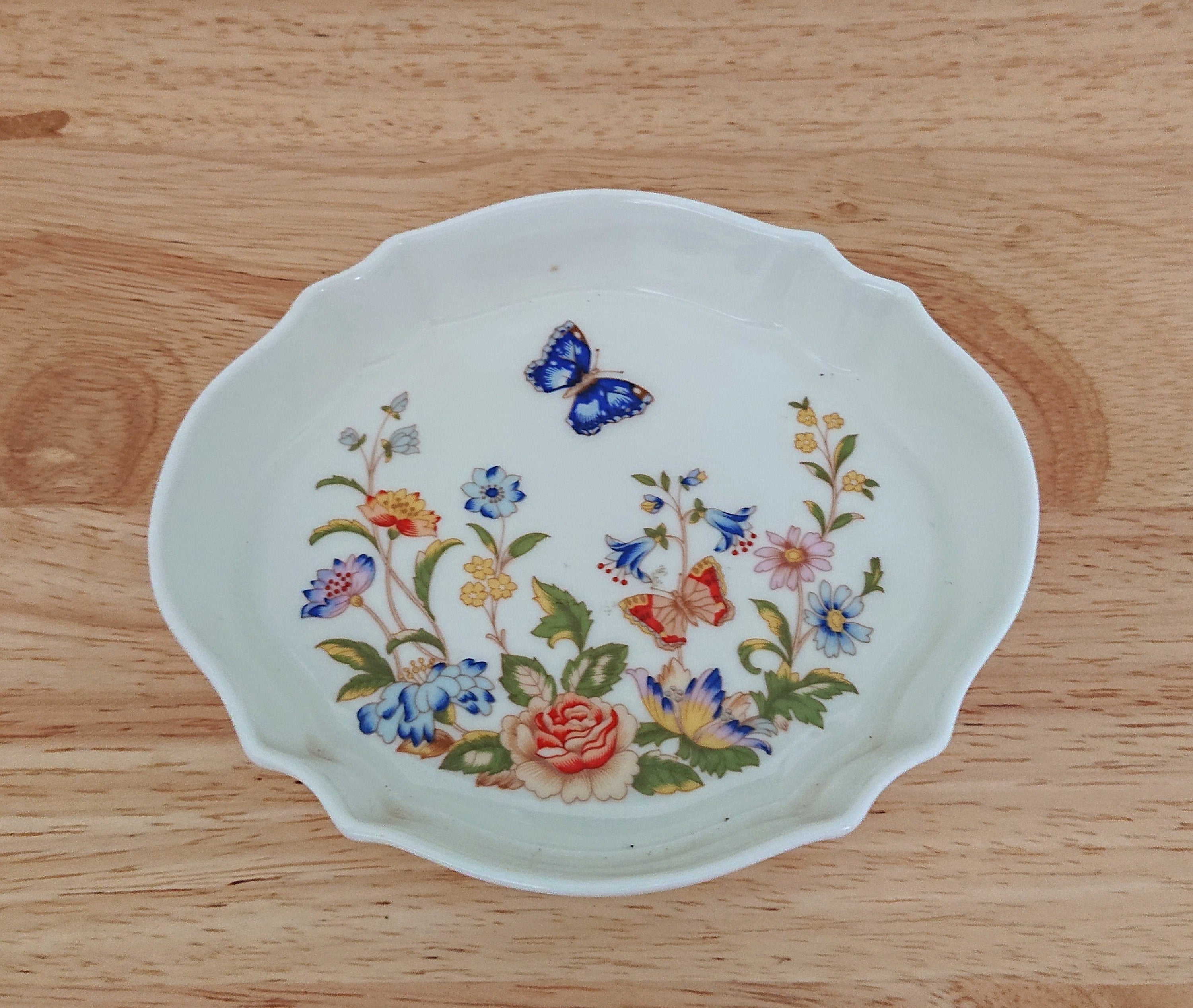 Chatsworth Tray Cottage Garden Aynsley Fine Bone China Porcelain Made in England Cottage Garden Pattern Collectable  Vintage sandwich tray