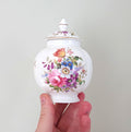 Aynsley Small Spice Jar with Lid Howard Sprays Fine Bone China Porcelain Made in England Howard Sprays Pattern Collectable Vintage