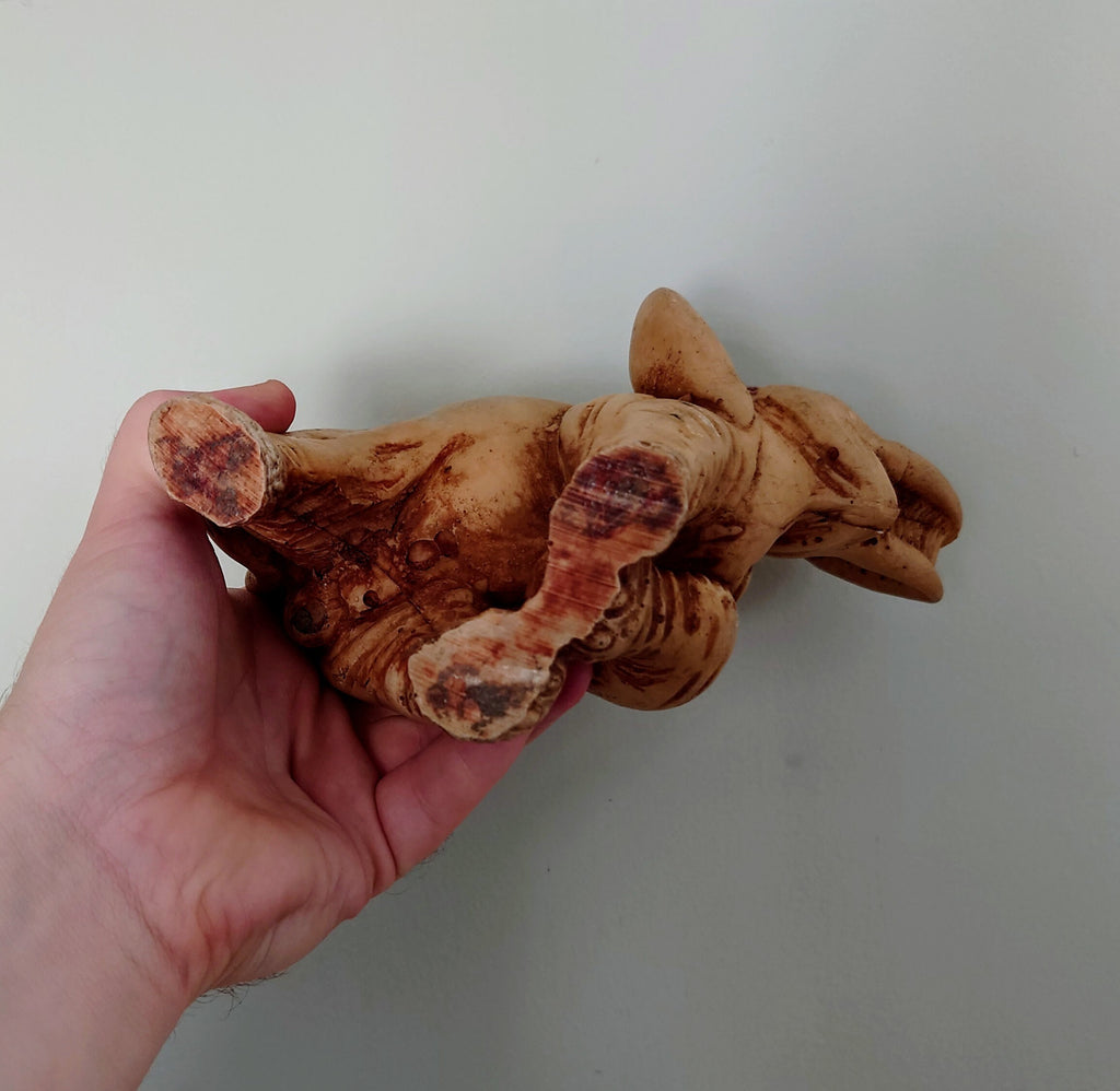 Vintage elephant Figurine Large Ceramic Collectable Animal Kitsch Bone China  Mid Century  African Wildlife Trunk Up Good Luck