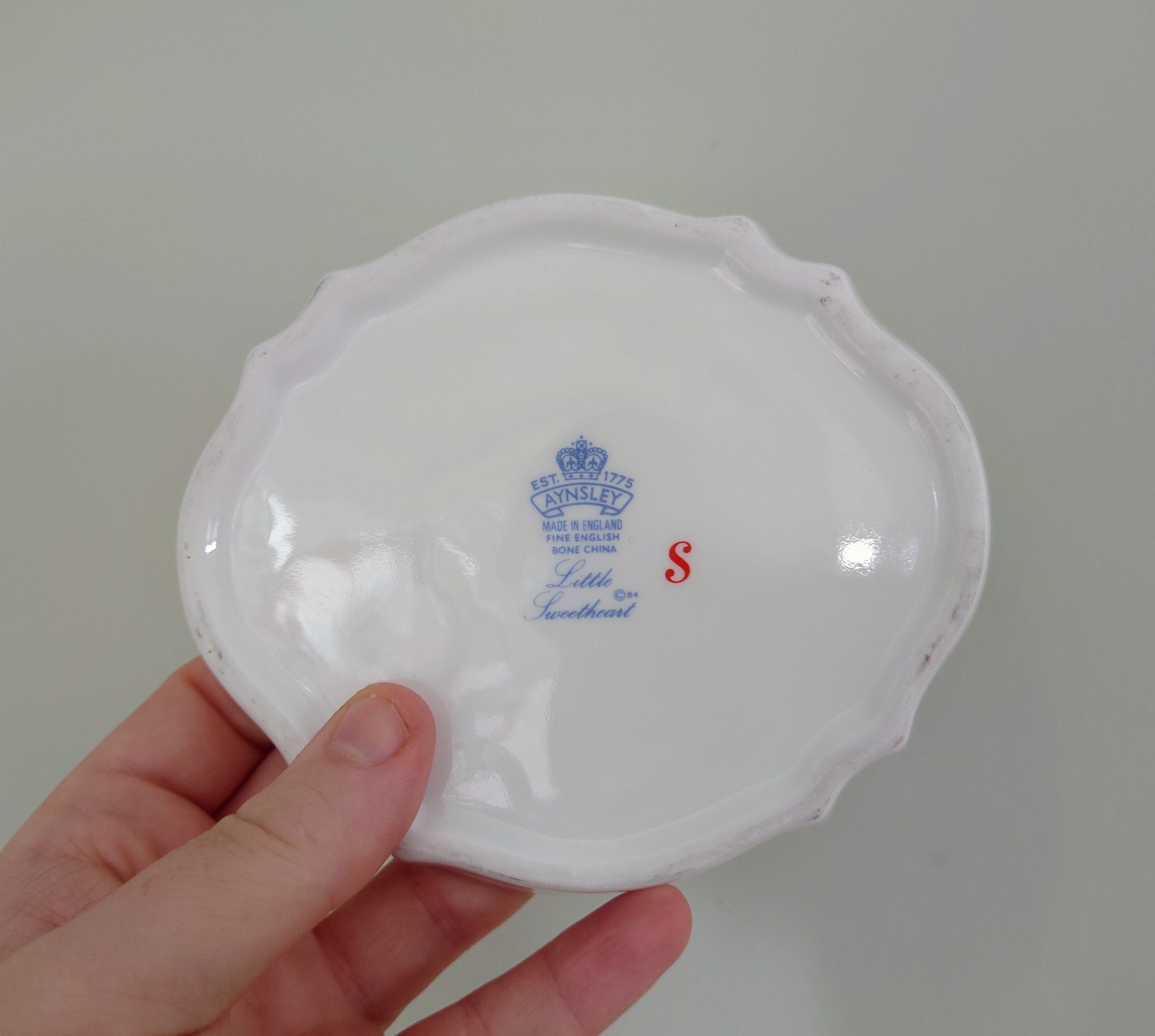Aynsley - Little Sweetheart Chatsworth Tray Fine Bone China Porcelain Made in England Little Sweetheart  Pattern Collectable Vintage Plate