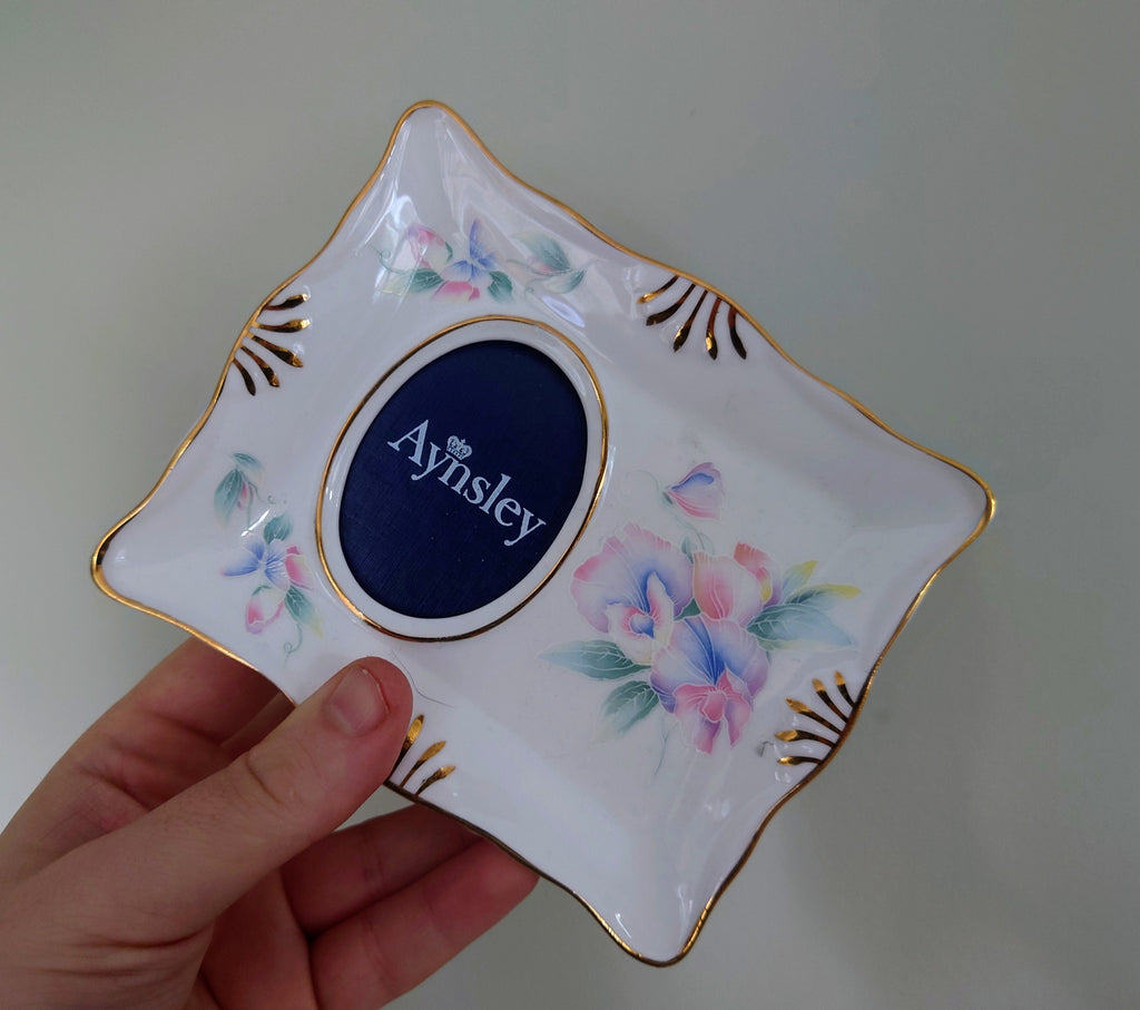 Aynsley - Little Sweetheart Picture Frame Fine Bone China Porcelain Made in England Little Sweetheart  Pattern Collectable Vintage Photo