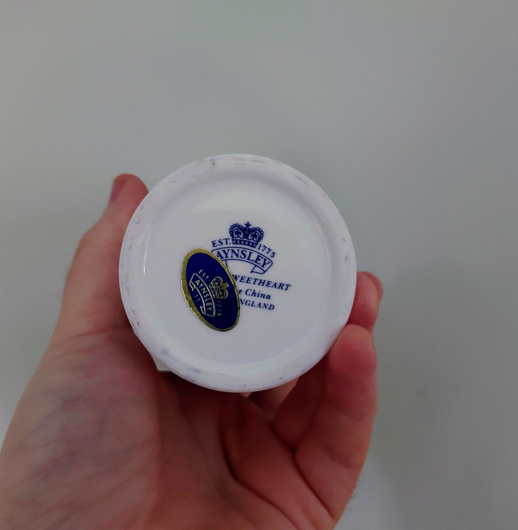 Little Sweetheart Aynsley Deco Vase Vase Porcelain Made in England Little Sweetheart Pattern Collectable Vintage