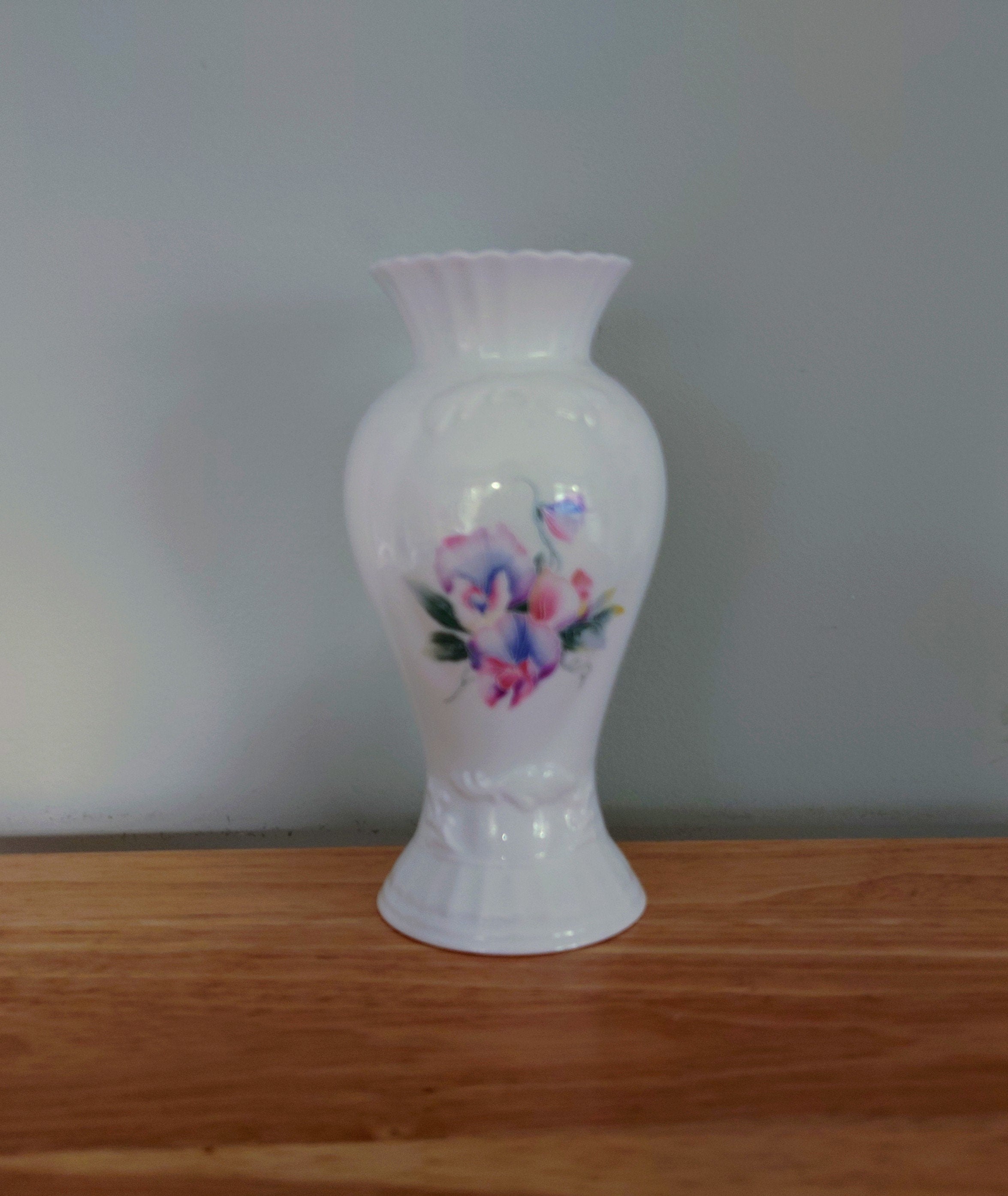 Little Sweetheart Aynsley Cascade Vase Vase Porcelain Made in England Little Sweetheart Pattern Collectable Vintage
