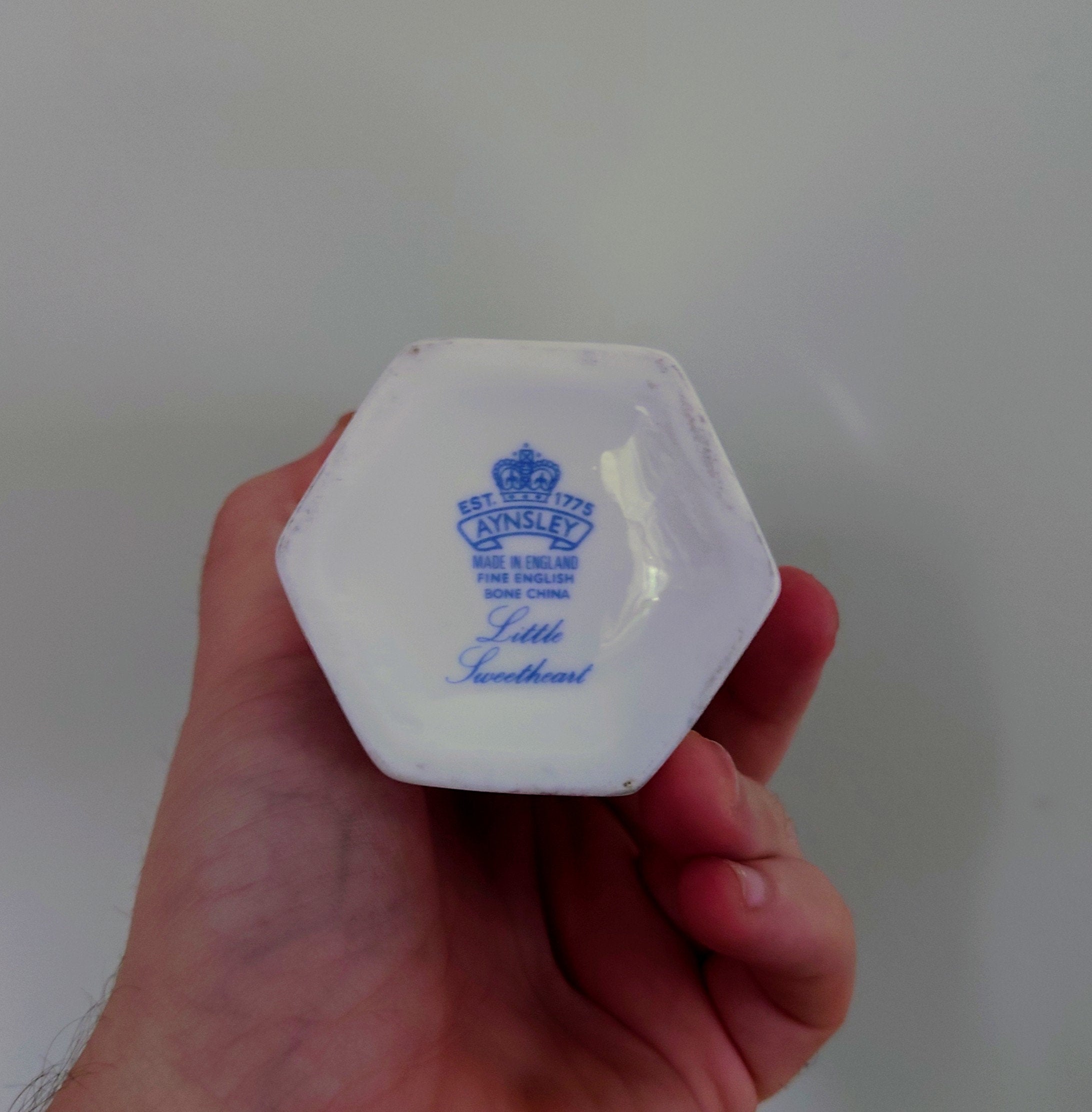Little Sweetheart Aynsley Colonnade Vase Vase Porcelain Made in England Little Sweetheart Pattern Collectable Vintage