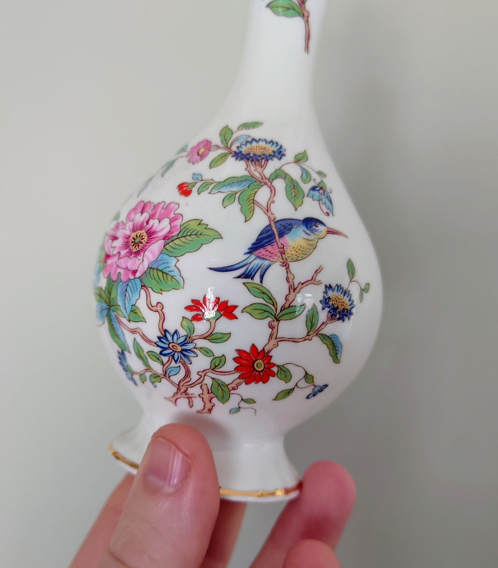 Aynsley Globe Vase Pembroke (Gold Trim) Pembroke Fine Bone China Porcelain Made in England Pembroke Pattern Collectable Vintage
