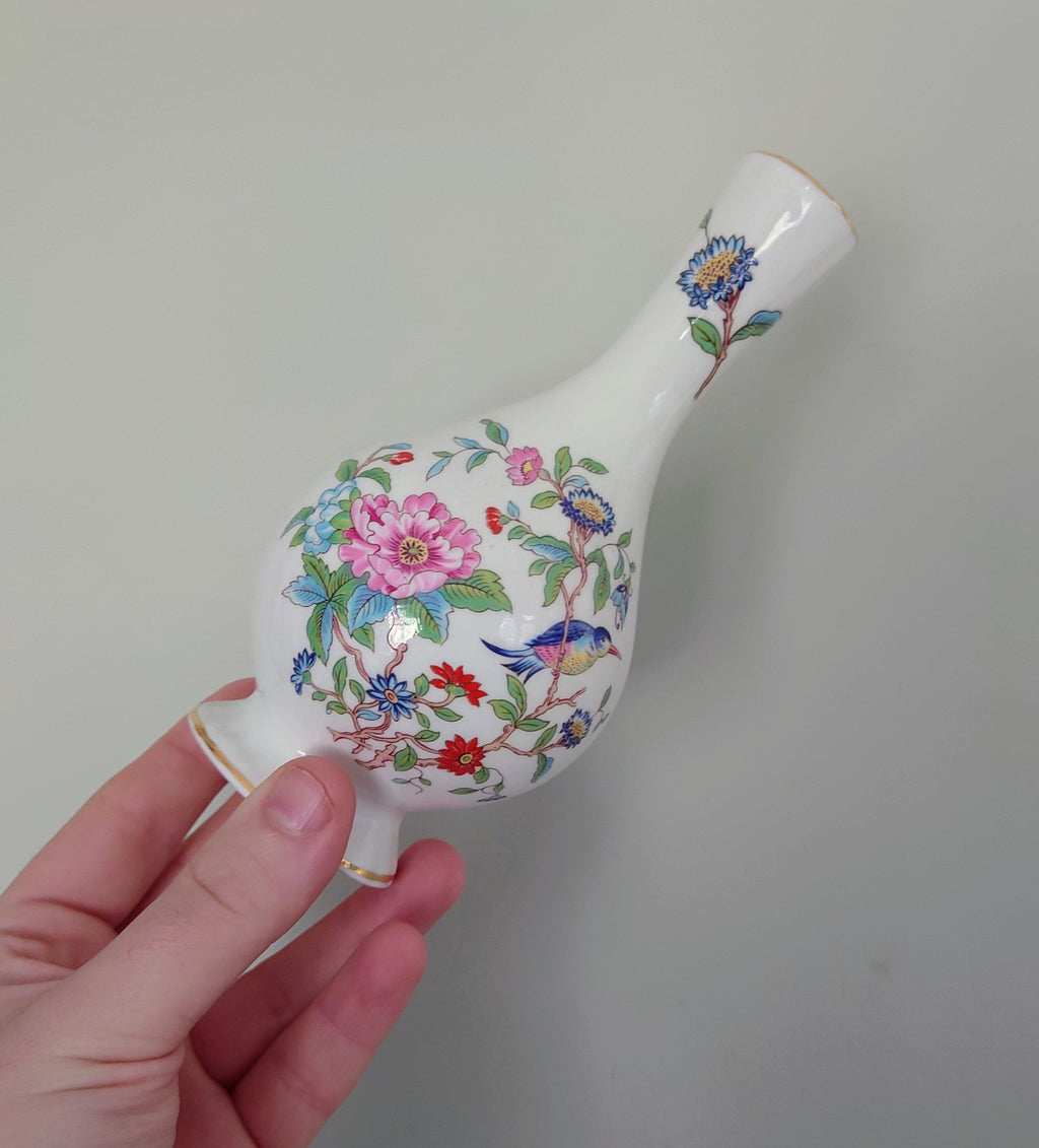 Aynsley Globe Vase Pembroke (Gold Trim) Pembroke Fine Bone China Porcelain Made in England Pembroke Pattern Collectable Vintage
