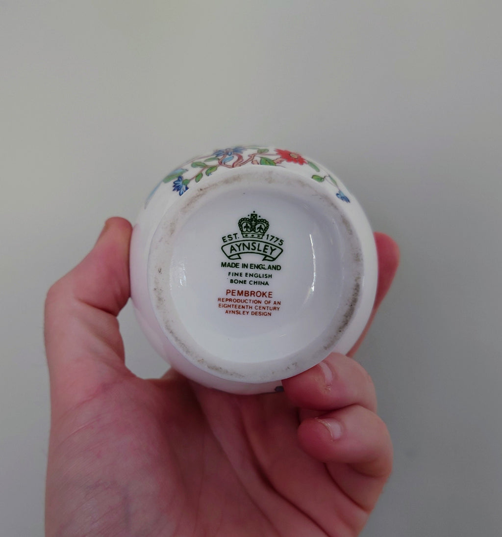 Aynsley Globe Vase Pembroke (Gold Trim) Pembroke Fine Bone China Porcelain Made in England Pembroke Pattern Collectable Vintage