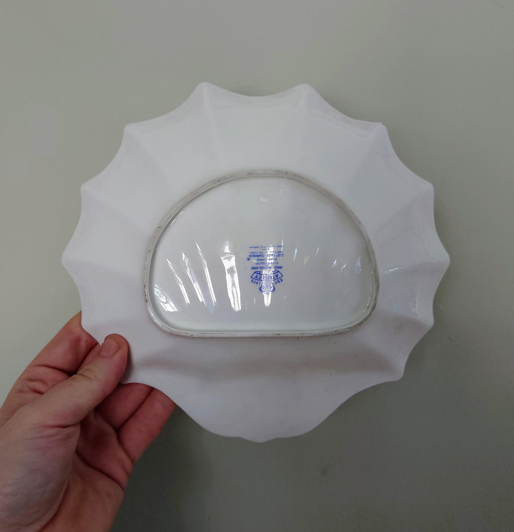 Shell Shaped Dish Cottage Garden Aynsley Fine Bone China Porcelain Made in England Cottage Garden Pattern Collectable Gift Vintage