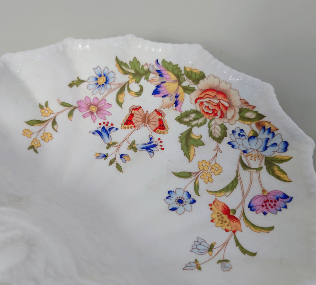 Shell Shaped Dish Cottage Garden Aynsley Fine Bone China Porcelain Made in England Cottage Garden Pattern Collectable Gift Vintage