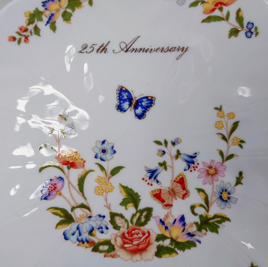 Flat Cake Plate/Cheese Plate Cottage Garden Fine Bone China Porcelain Made in England Cottage Garden Pattern Collectable Vintage Anniversary
