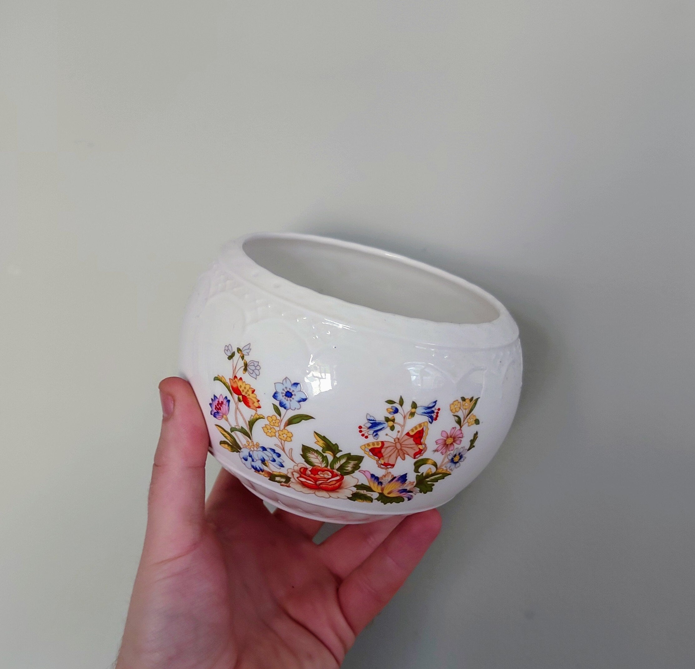 Aynsley Bowl  Cottage Garden Fine Bone China Porcelain Made in England Cottage Garden Pattern Collectable Gift Vintage