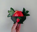 Vintage Wooden Coasters Carrot Orange Coasters with Stand Kitsch Country Cottage Wooden Coasters