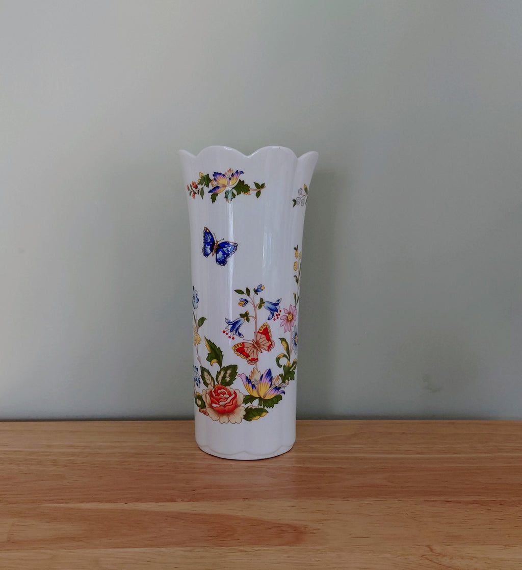 Vase 8" Mayfair Vase Cottage Garden Aynsley Fine Bone China Porcelain Made in England Cottage Garden Pattern Collectable Gift Vintage